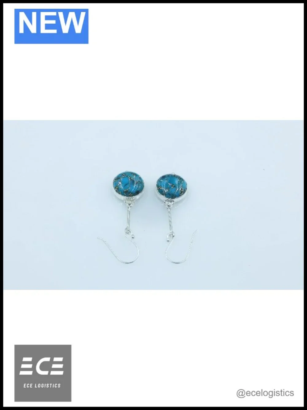 925 Sterling Silver Turquoise Dangle Drop Earrings for Women Boho Gift
